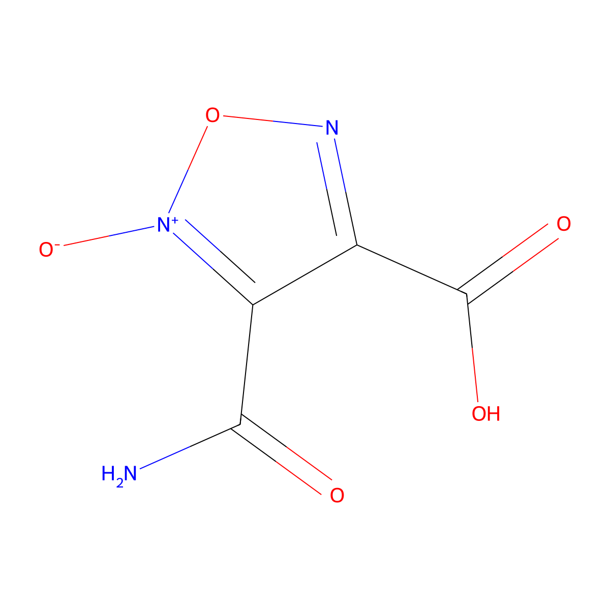 3-Carbamoyl-4-carboxy-1,2,5-oxadiazole 2-oxide molecular structure, CAS 204335-82-0