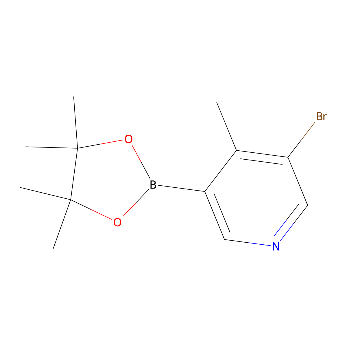 3-Bromo-4-methylpyridine-5-boronic acid pinacol ester molecular structure, CAS 2043397-75-5
