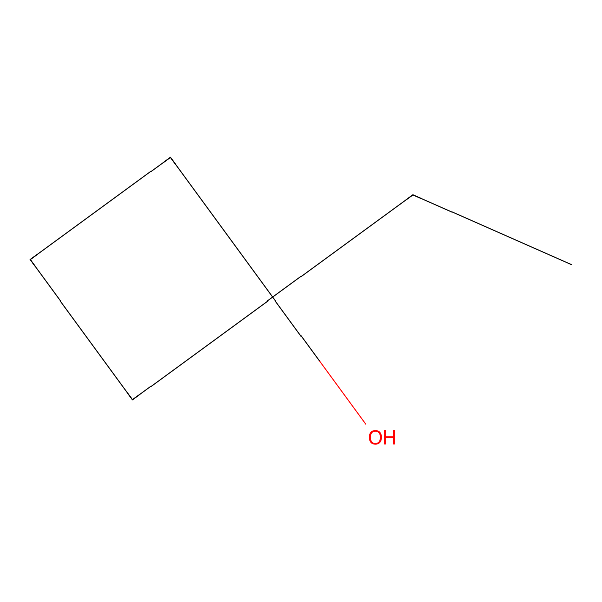 1-Ethylcyclobutan-1-ol molecular structure, CAS 20434-30-4