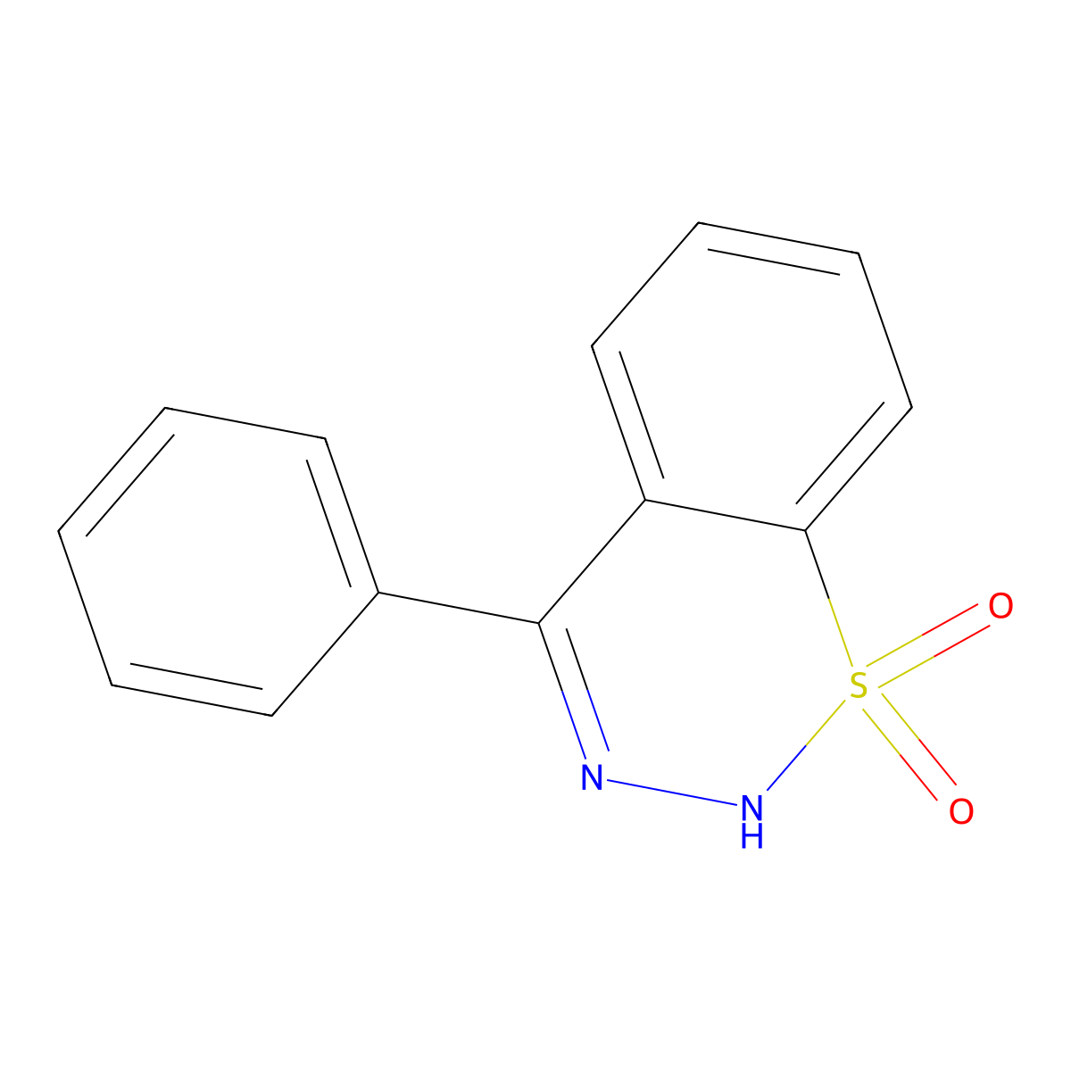4-phenyl-2H-1,2,3-benzothiadiazine 1,1-dioxide molecular structure, CAS 20434-72-4