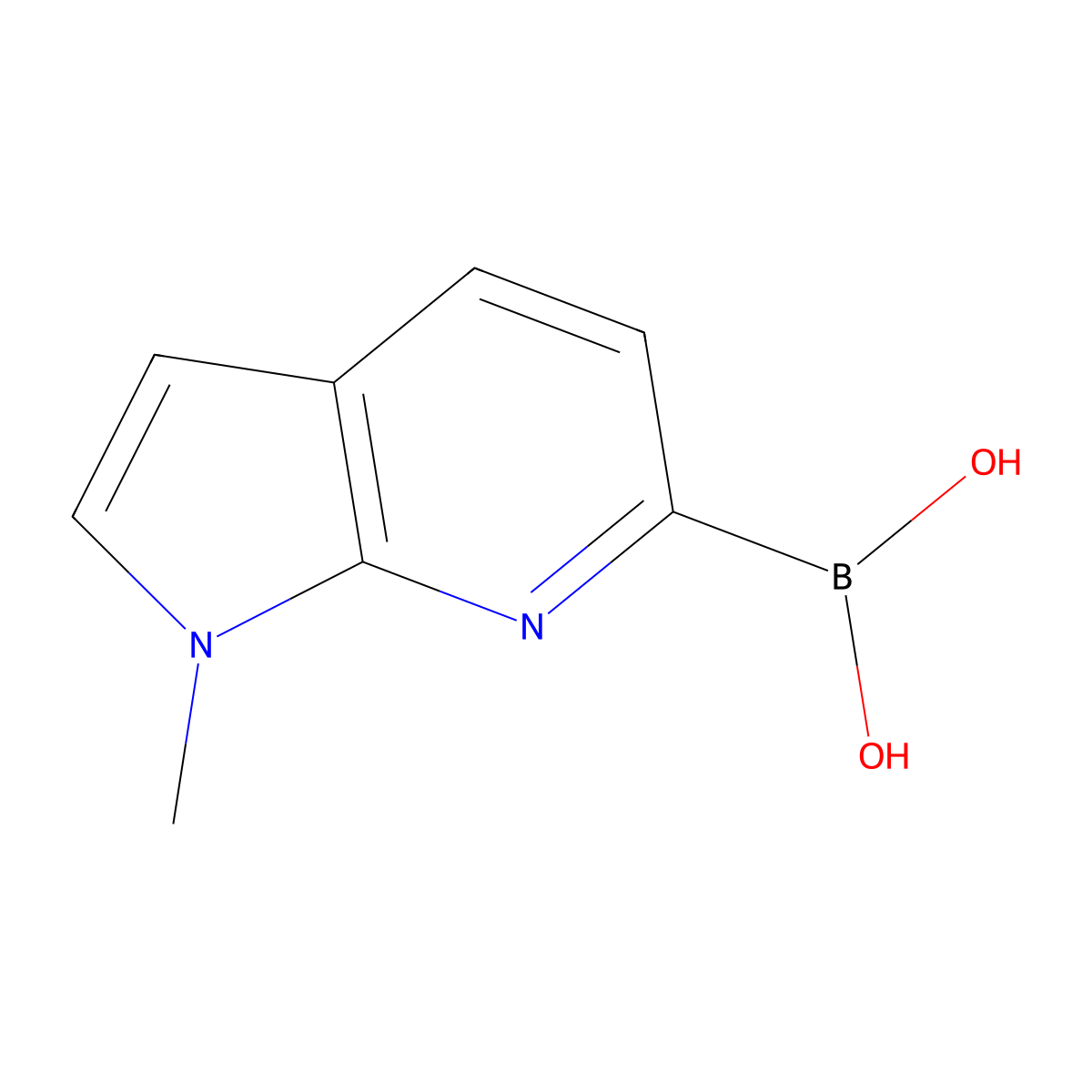 (1-Methyl-1H-pyrrolo[2,3-b]pyridin-6-yl)boronic acid molecular structure, CAS 2043401-57-4