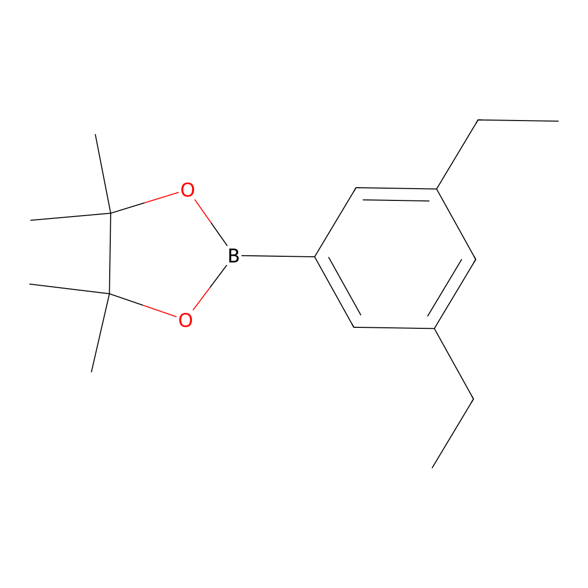 2-(3,5-Diethylphenyl)-4,4,5,5-tetramethyl-1,3,2-dioxaborolane molecular structure, CAS 2043402-33-9