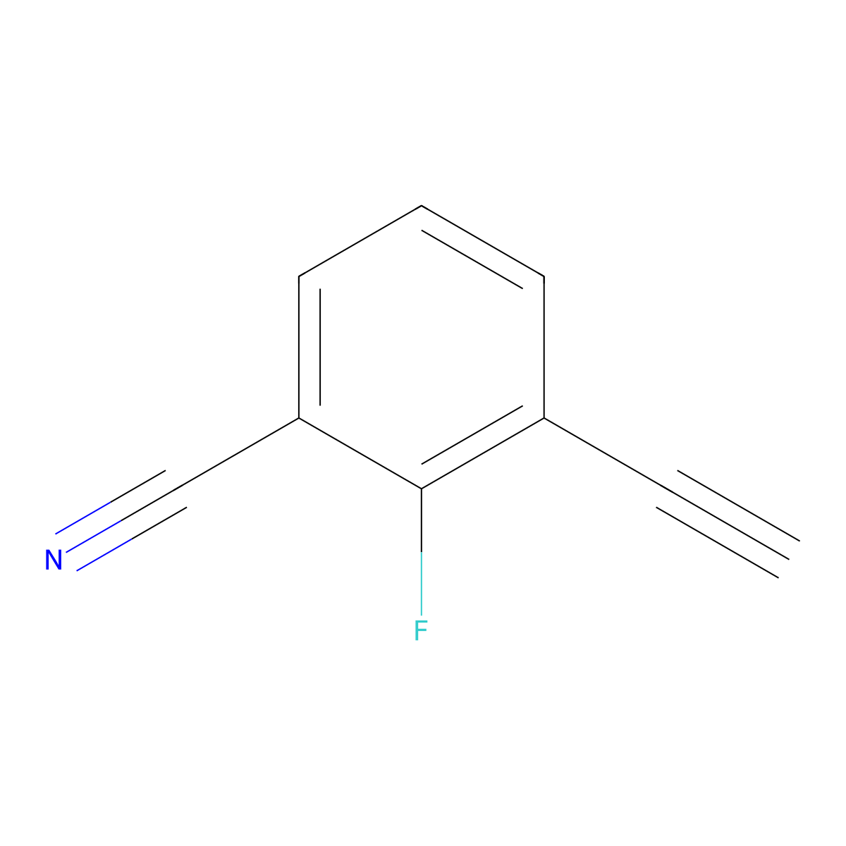 3-Ethynyl-2-fluorobenzonitrile molecular structure, CAS 2043403-57-0