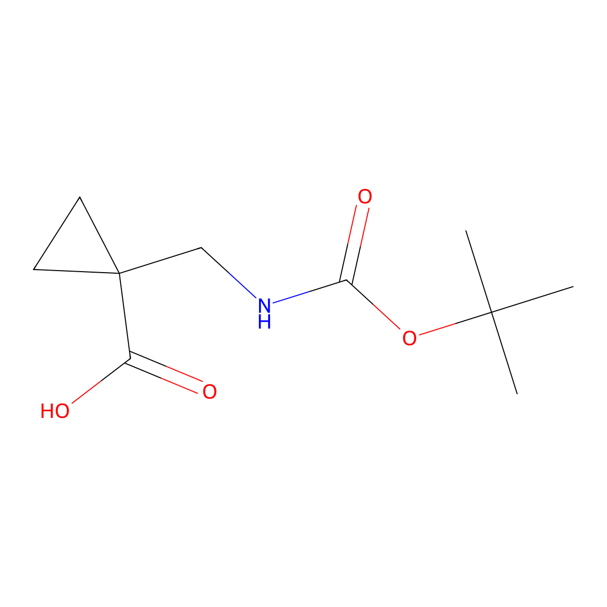 Boc-amcp-OH molecular structure, CAS 204376-48-7