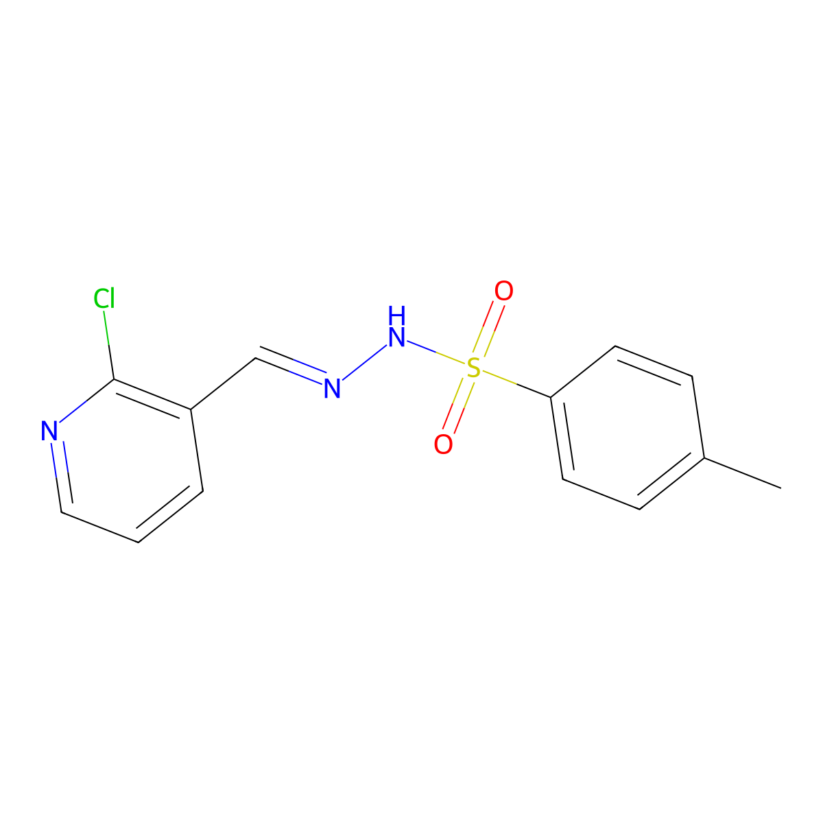 N'-((2-Chloropyridin-3-yl)methylene)-4-methylbenzenesulfonohydrazide molecular structure, CAS 204378-06-3