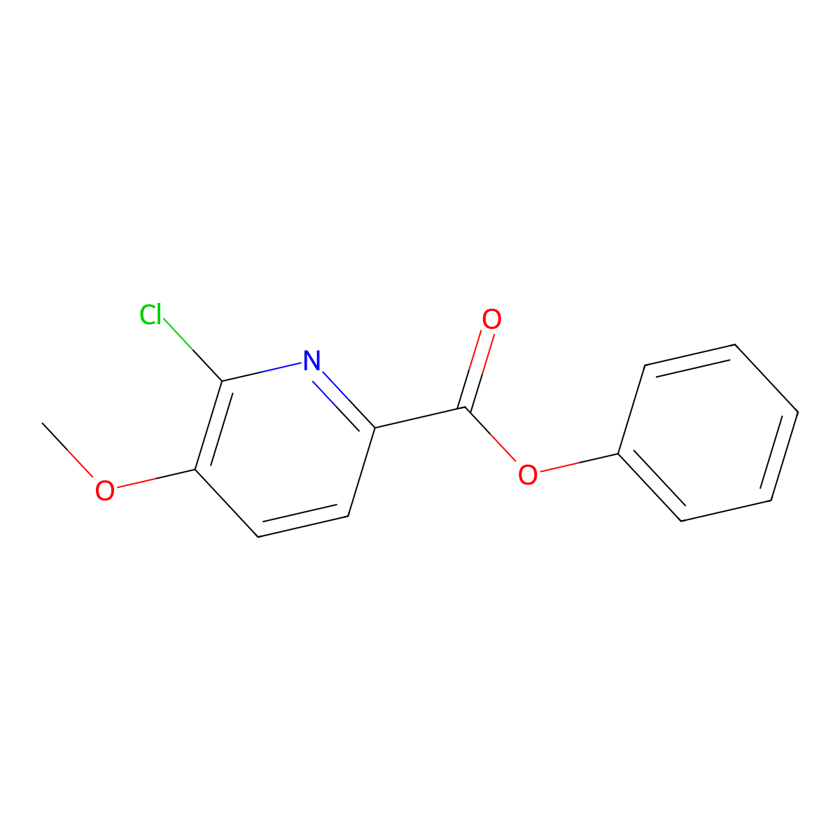 Phenyl 6-chloro-5-methoxypicolinate molecular structure, CAS 204378-35-8