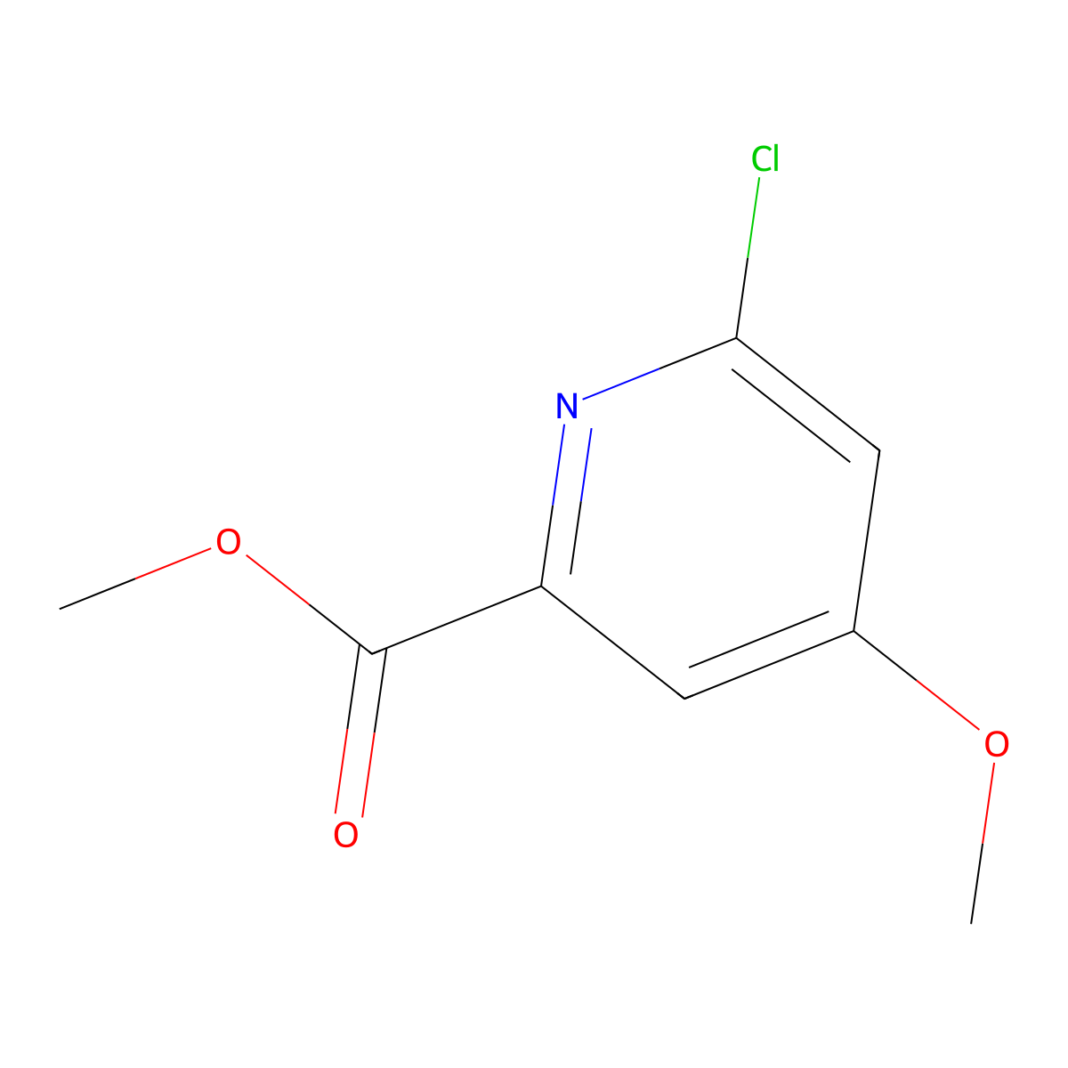 Methyl 6-chloro-4-methoxypicolinate molecular structure, CAS 204378-41-6