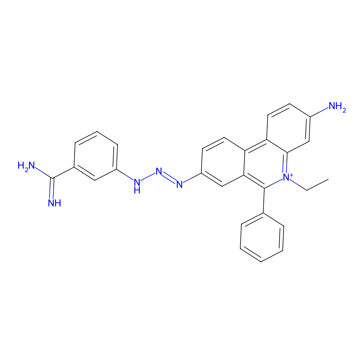 Isometamidium molecular structure, CAS 20438-03-3