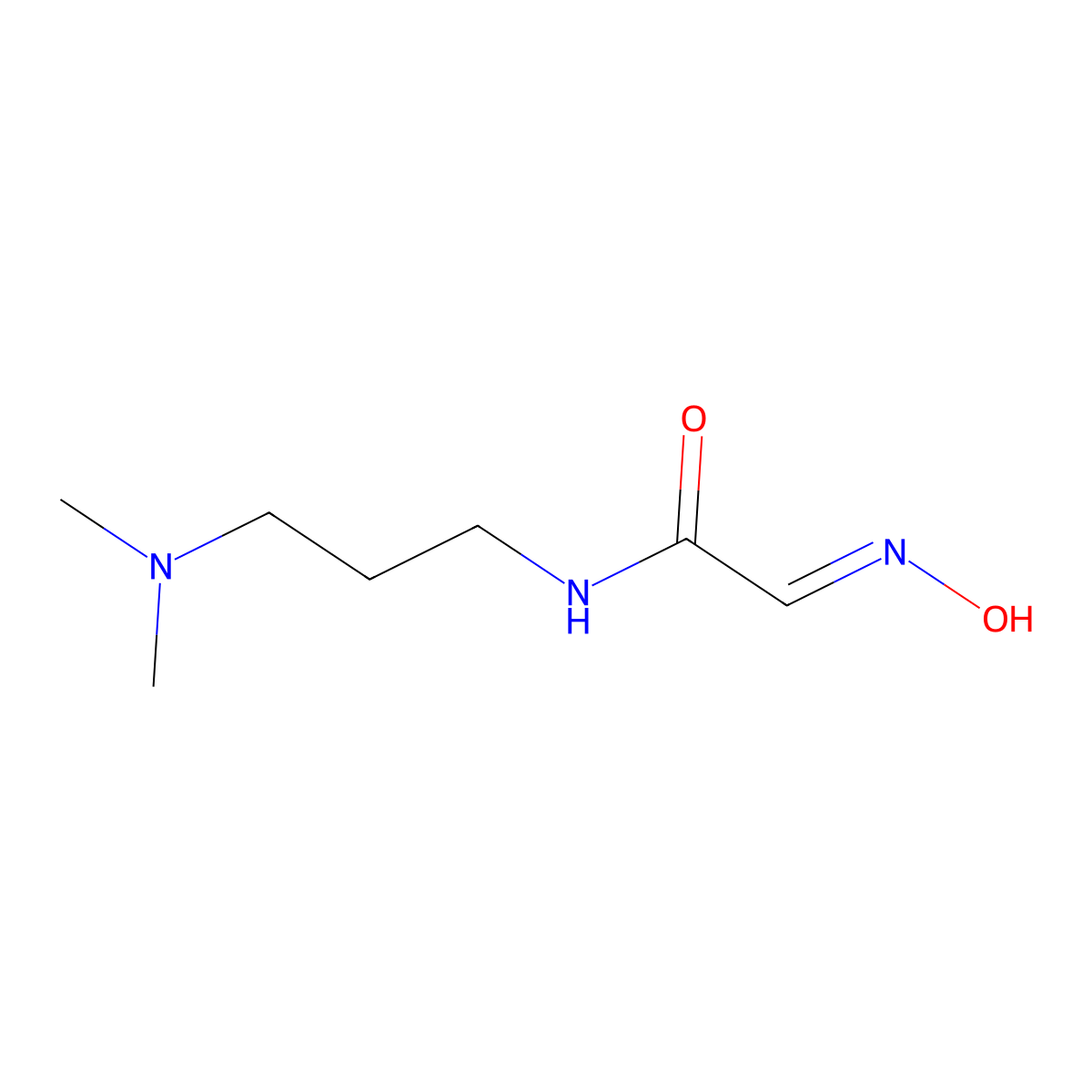 Acetamide, N-[3-(dimethylamino)propyl]-2-(hydroxyimino)- molecular structure, CAS 20438-64-6