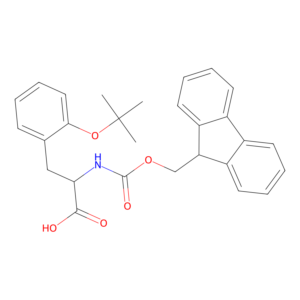 N-Fmoc-L-2-(1,1-dimethylethoxy)phenylalanine molecular structure, CAS 204384-70-3