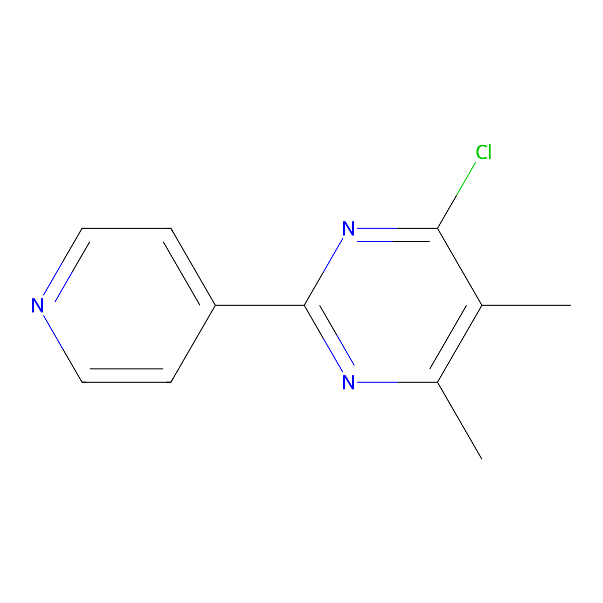 4-Chloro-5,6-dimethyl-2-(4-pyridinyl)pyrimidine molecular structure, CAS 204394-62-7