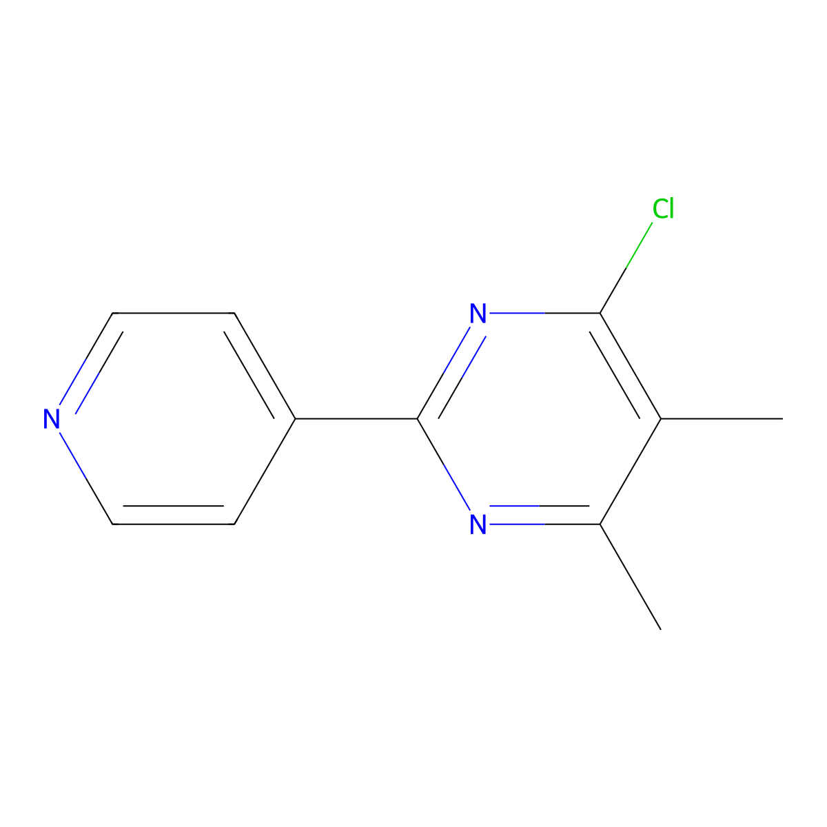 4-Chloro-5,6-dimethyl-2-(4-pyridinyl)pyrimidine molecular structure, CAS 204394-62-7