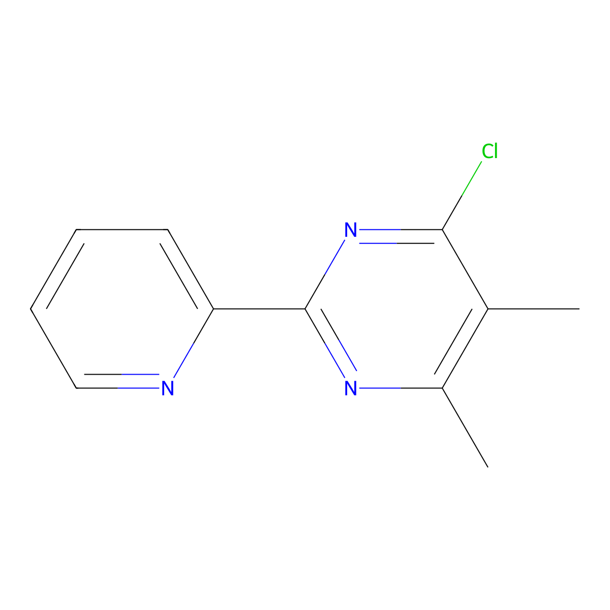 4-Chloro-5,6-dimethyl-2-(pyridin-2-yl)pyrimidine molecular structure, CAS 204394-63-8