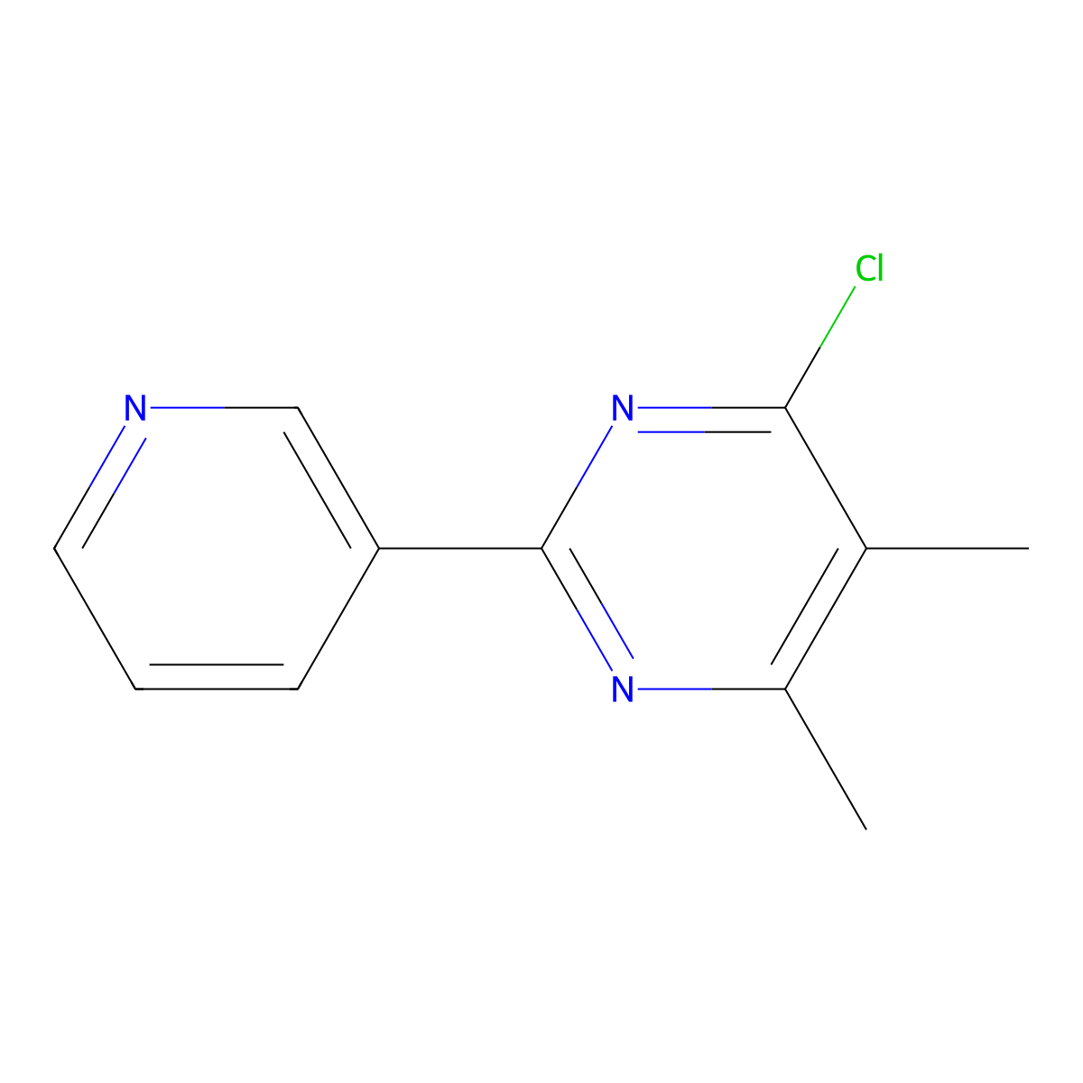 4-Chloro-5,6-dimethyl-2-(pyridin-3-yl)pyrimidine molecular structure, CAS 204394-64-9