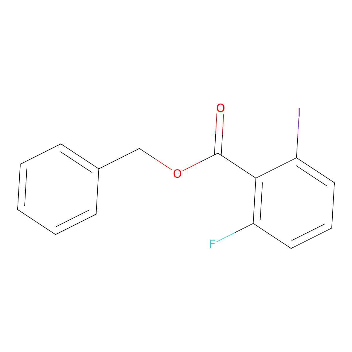 Benzyl 2-fluoro-6-iodobenzoate molecular structure, CAS 2043954-22-7