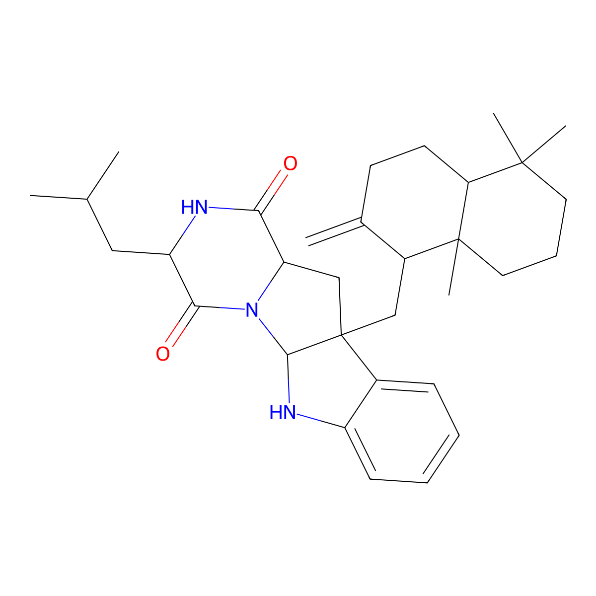 Drimentine A molecular structure, CAS 204398-90-3