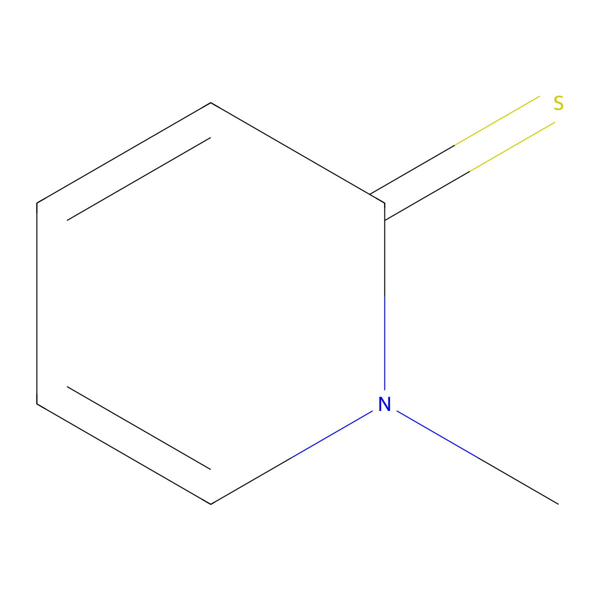 1-Methyl-2(1H)-pyridinethione molecular structure, CAS 2044-27-1