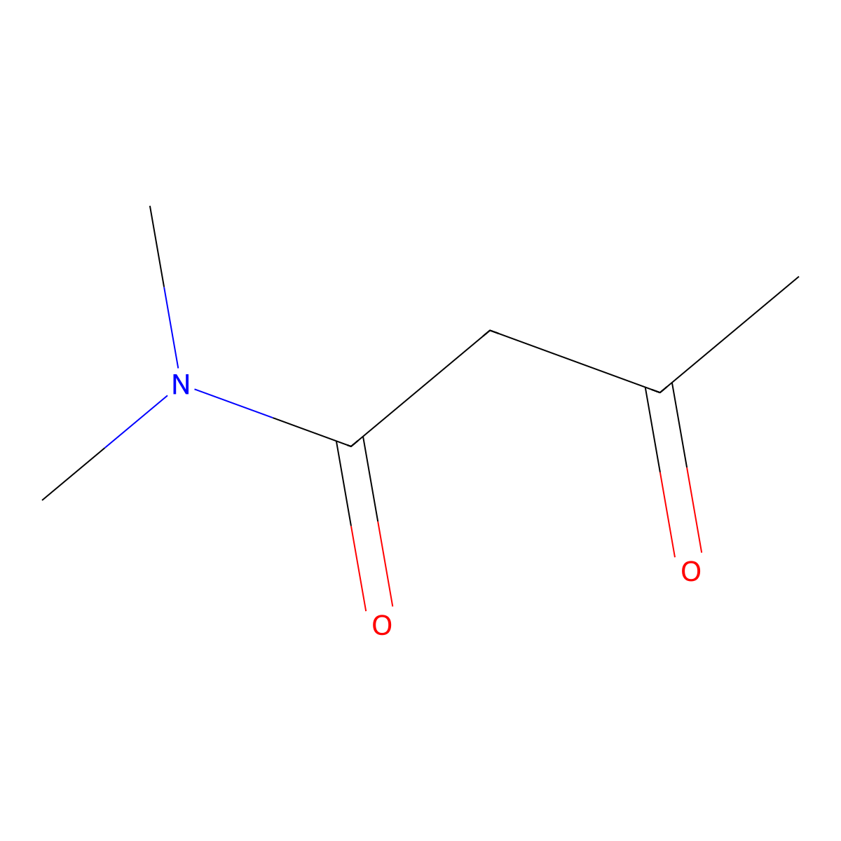 Dimethylacetoacetamide molecular structure, CAS 2044-64-6