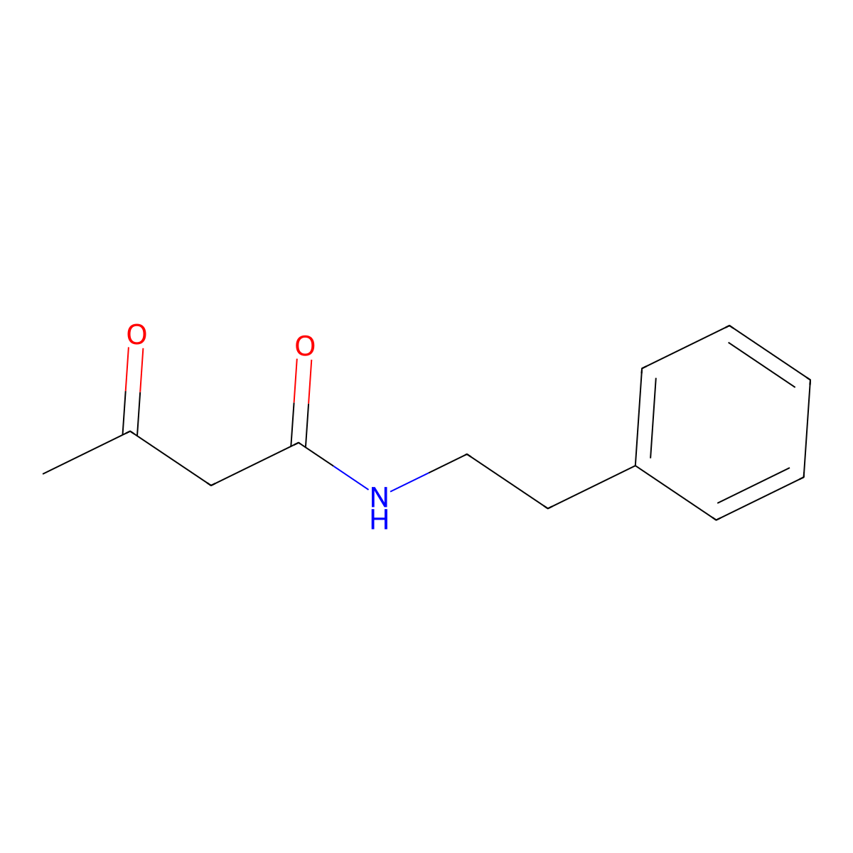 3-oxo-N-(2-phenylethyl)butanamide molecular structure, CAS 2044-66-8