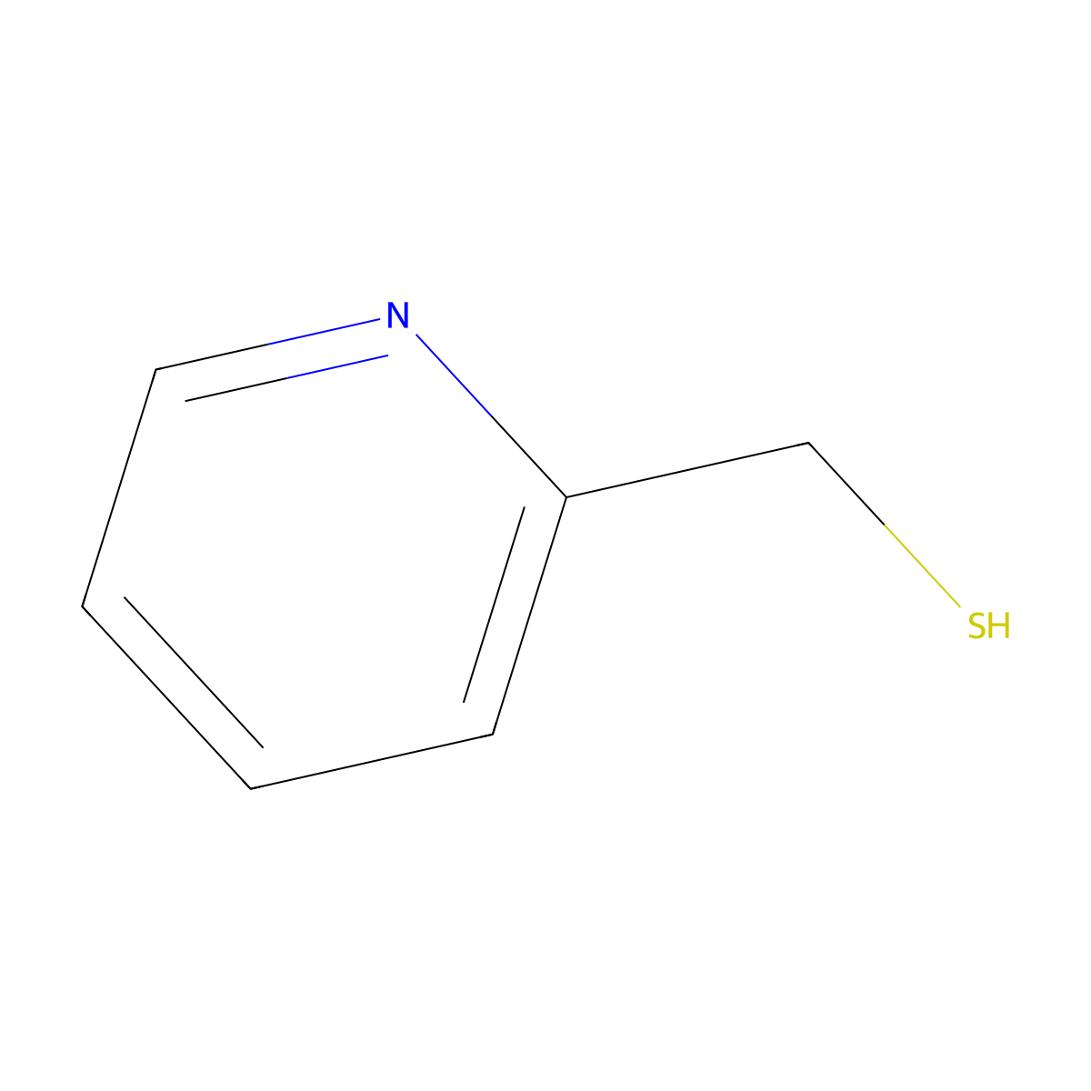 2-Pyridinemethanethiol molecular structure, CAS 2044-73-7