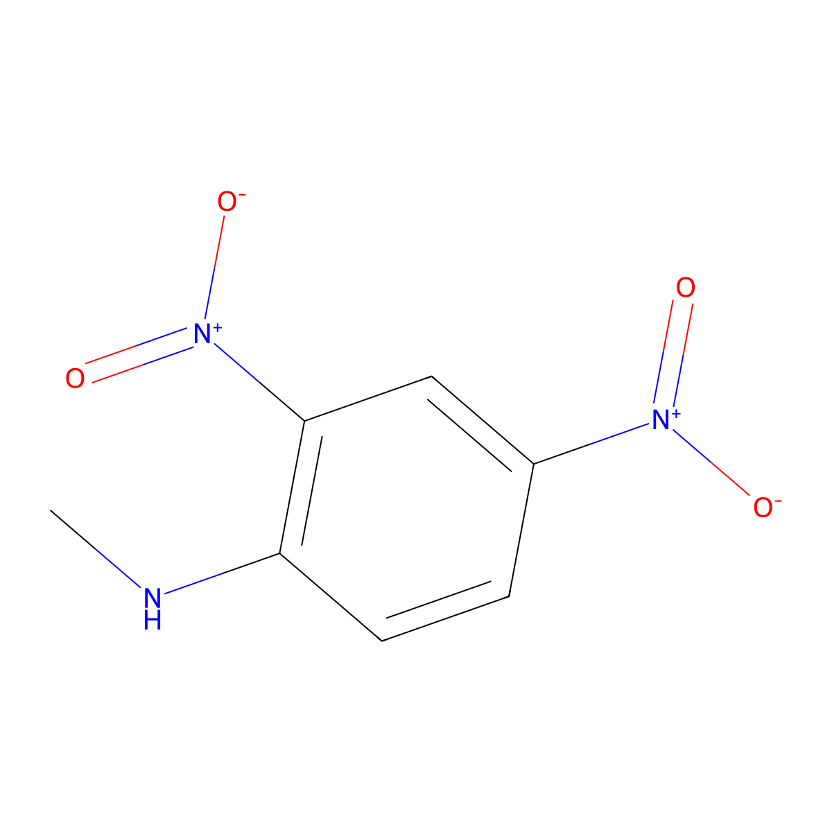 N-methyl-2,4-dinitroaniline molecular structure, CAS 2044-88-4