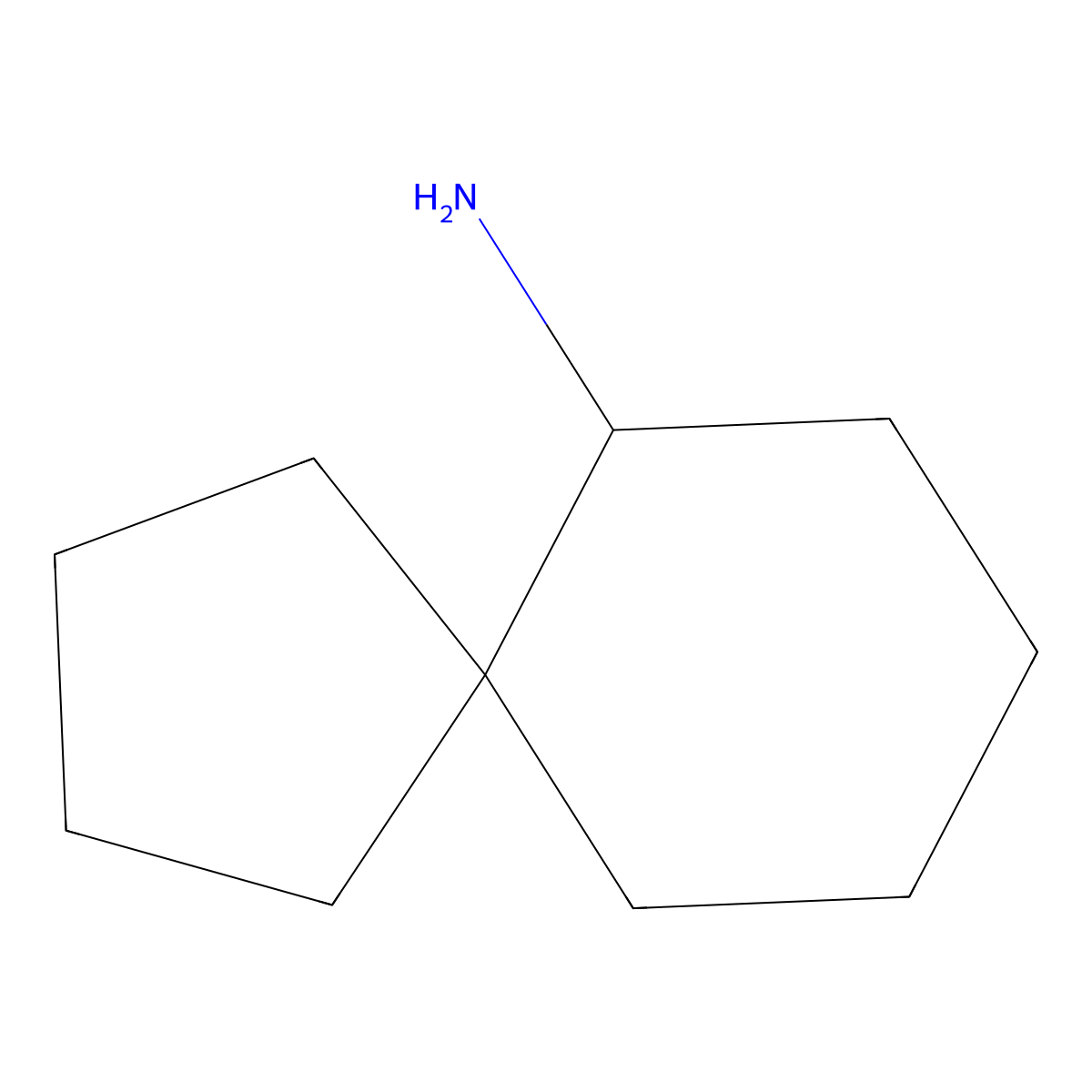 Spiro[4.5]decan-6-amine molecular structure, CAS 20440-70-4