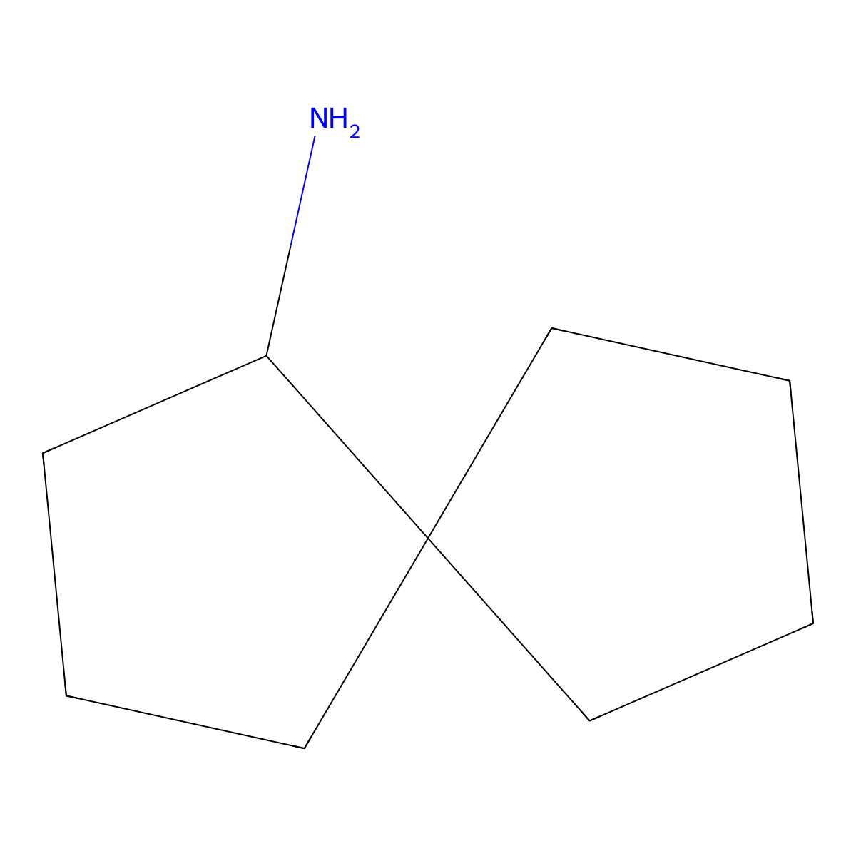 Spiro[4.4]nonan-1-amine molecular structure, CAS 20440-71-5
