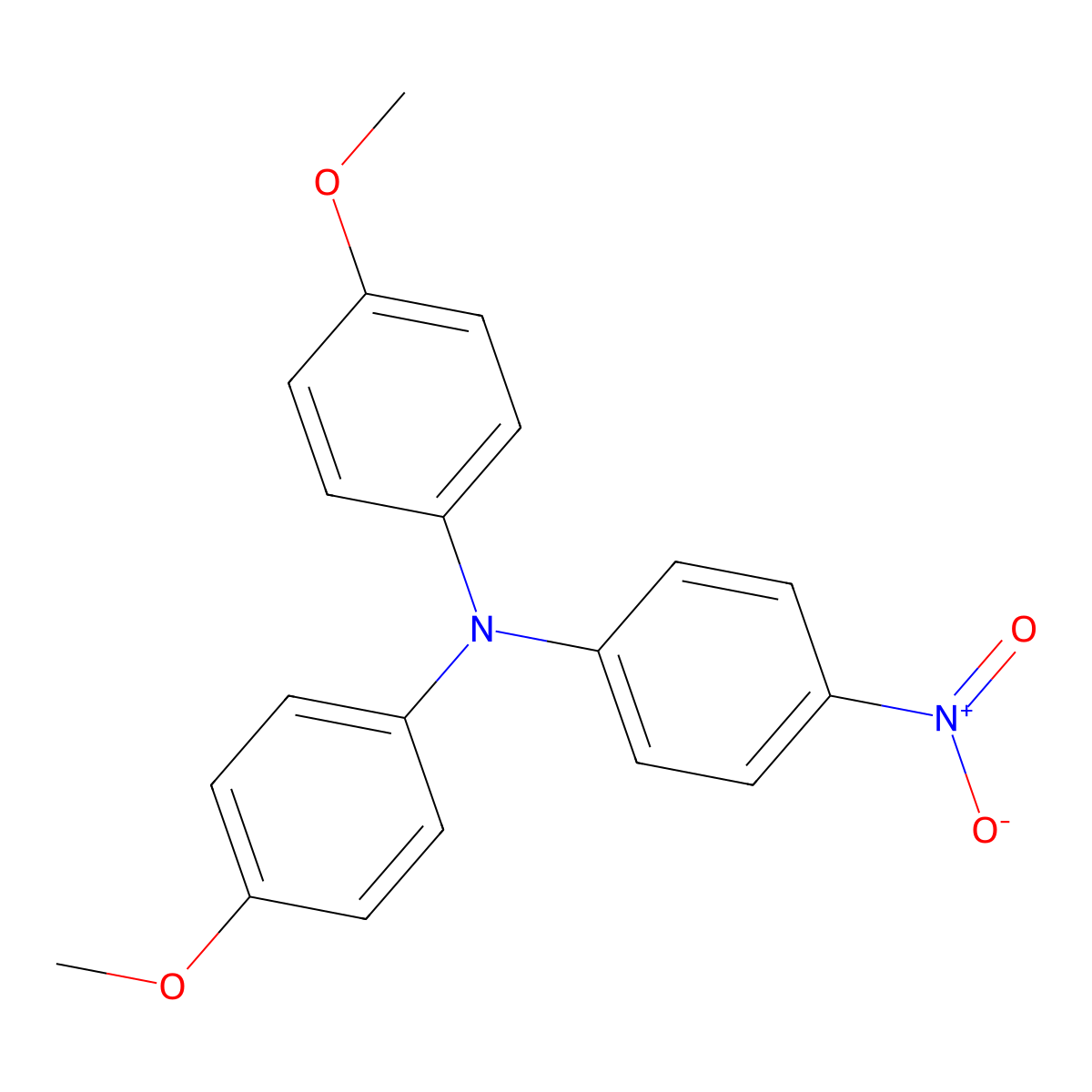 4-Methoxy-N-(4-methoxyphenyl)-N-(4-nitrophenyl)aniline molecular structure, CAS 20440-91-9