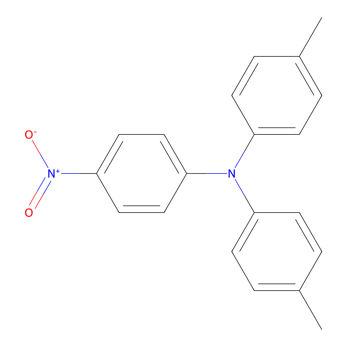 4-Methyl-N-(4-methylphenyl)-N-(4-nitrophenyl)aniline molecular structure, CAS 20440-92-0