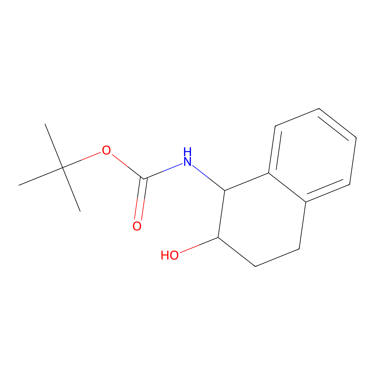 rac-tert-butyl N-[(1R,2S)-2-hydroxy-1,2,3,4-tetrahydronaphthalen-1-yl]carbamate molecular structure, CAS 2044017-80-1