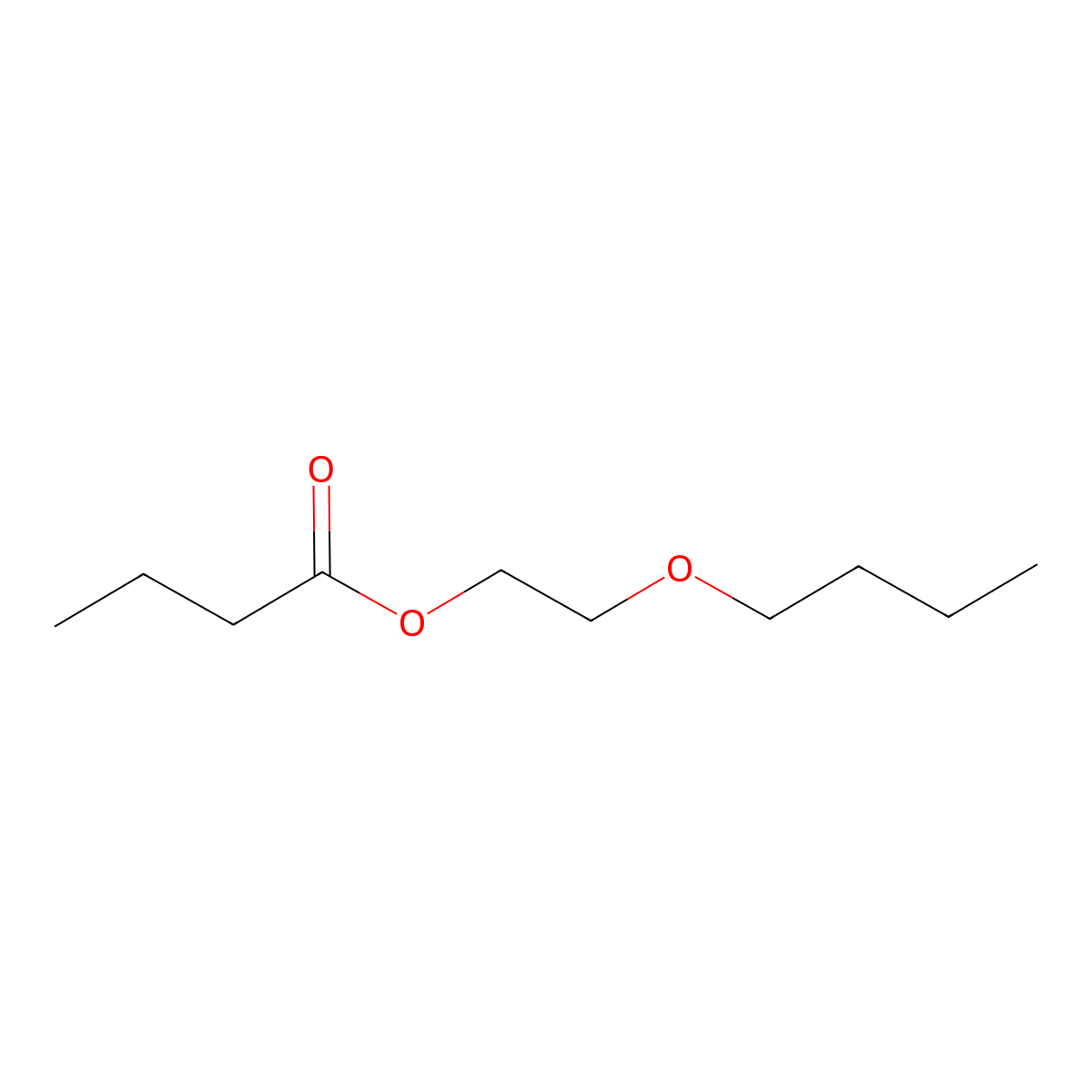 2-Butoxyethyl butyrate molecular structure, CAS 20442-06-2
