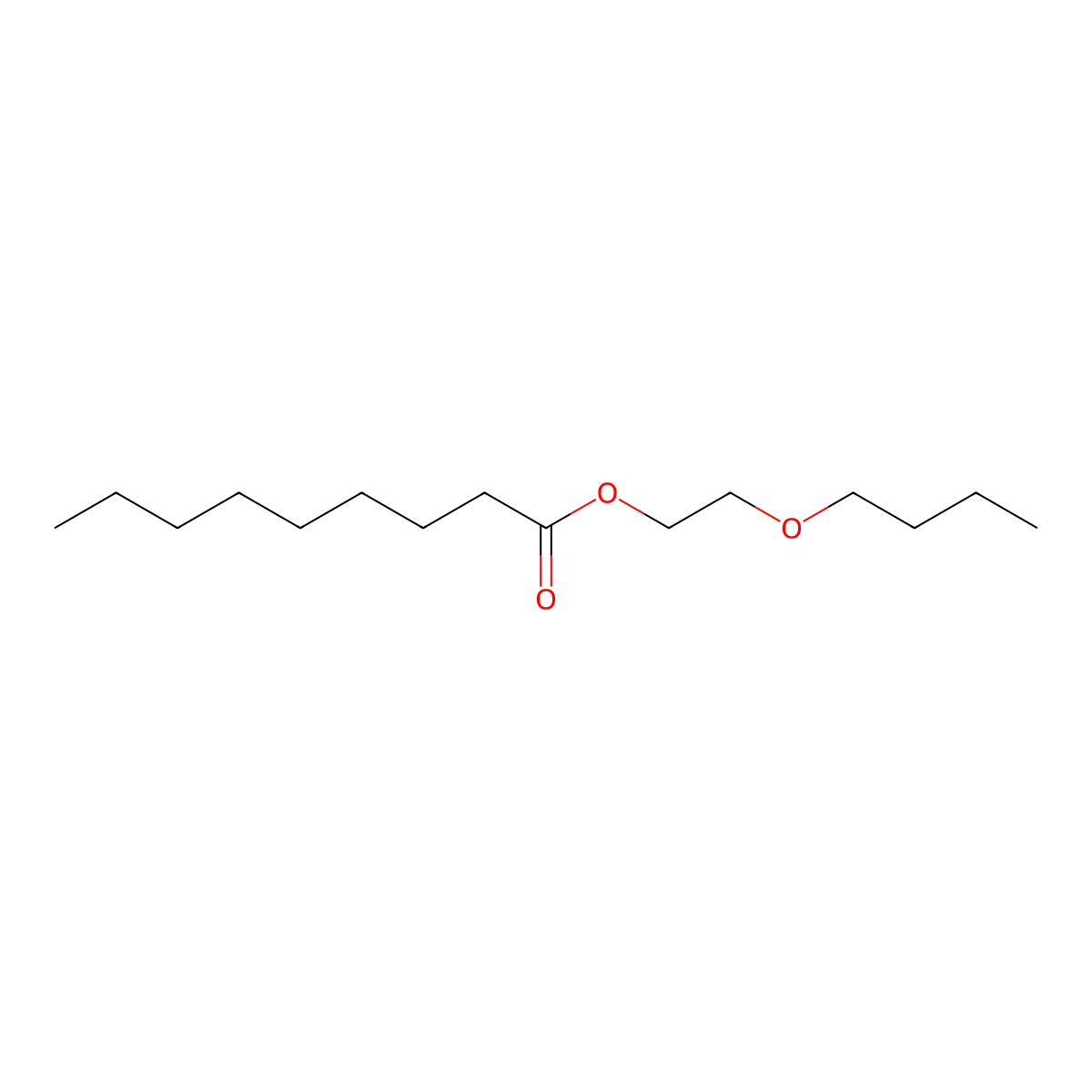 Nonanoic acid, 2-butoxyethyl ester molecular structure, CAS 20442-11-9