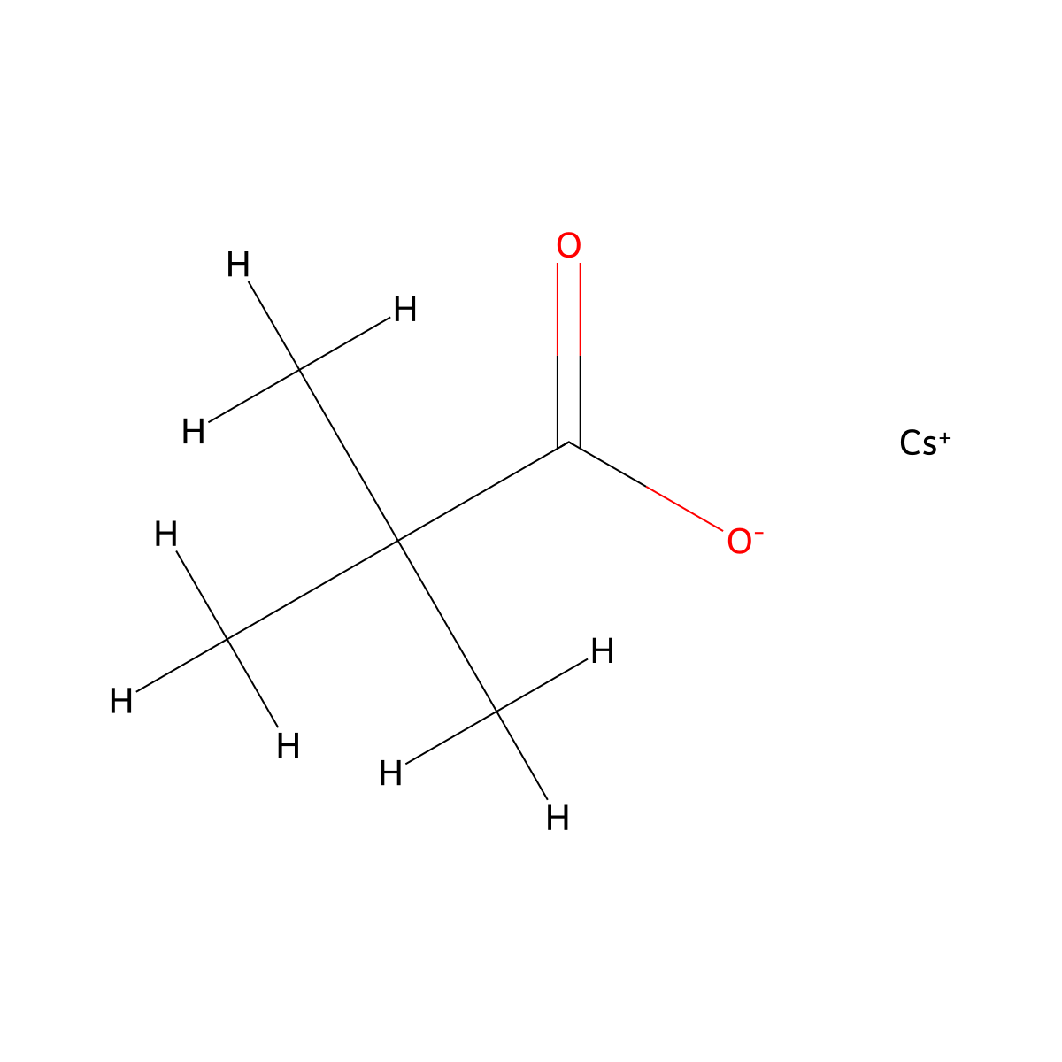 Cesium pivalate molecular structure, CAS 20442-70-0