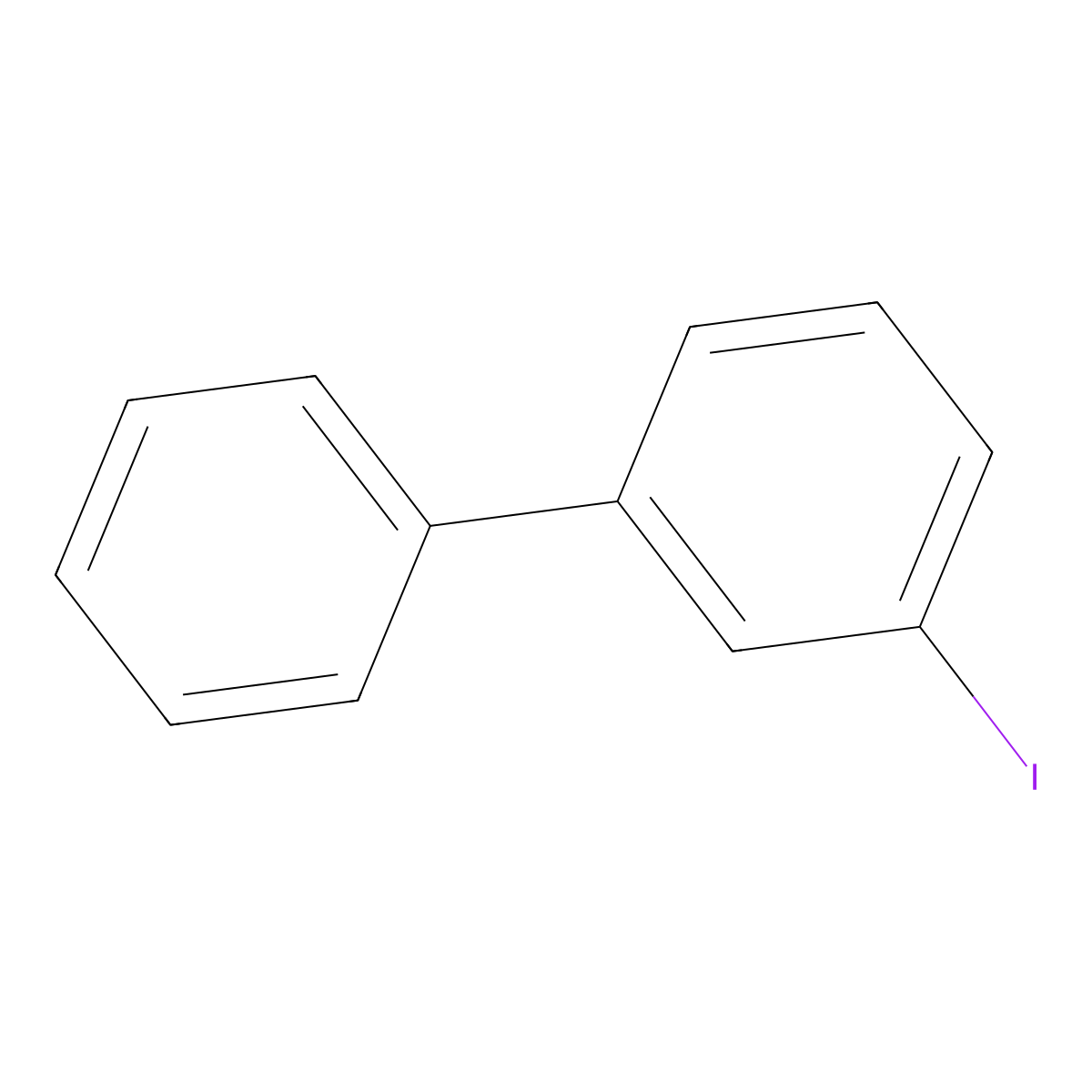 1,1'-Biphenyl, 3-iodo- molecular structure, CAS 20442-79-9