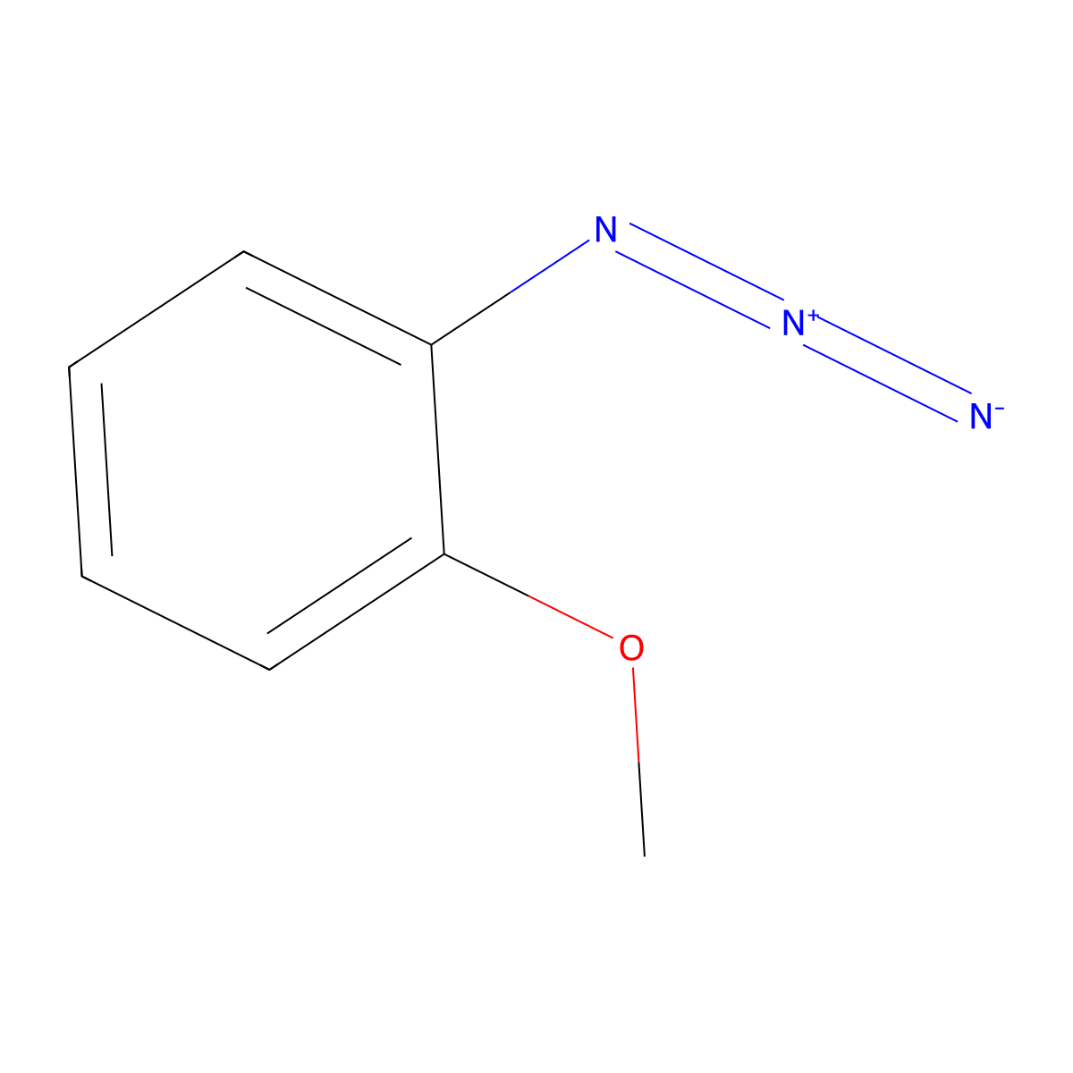 1-Azido-2-methoxybenzene molecular structure, CAS 20442-97-1