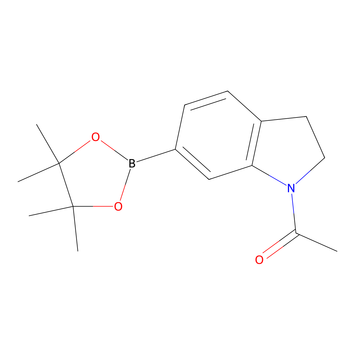 1-(6-(4,4,5,5-Tetramethyl-1,3,2-dioxaborolan-2-yl)indolin-1-yl)ethanone molecular structure, CAS 2044280-34-2