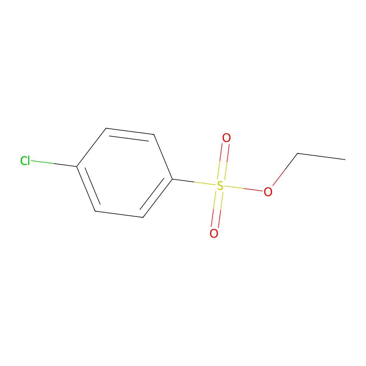 Benzenesulfonic acid, 4-chloro-, ethyl ester molecular structure, CAS 20443-71-4