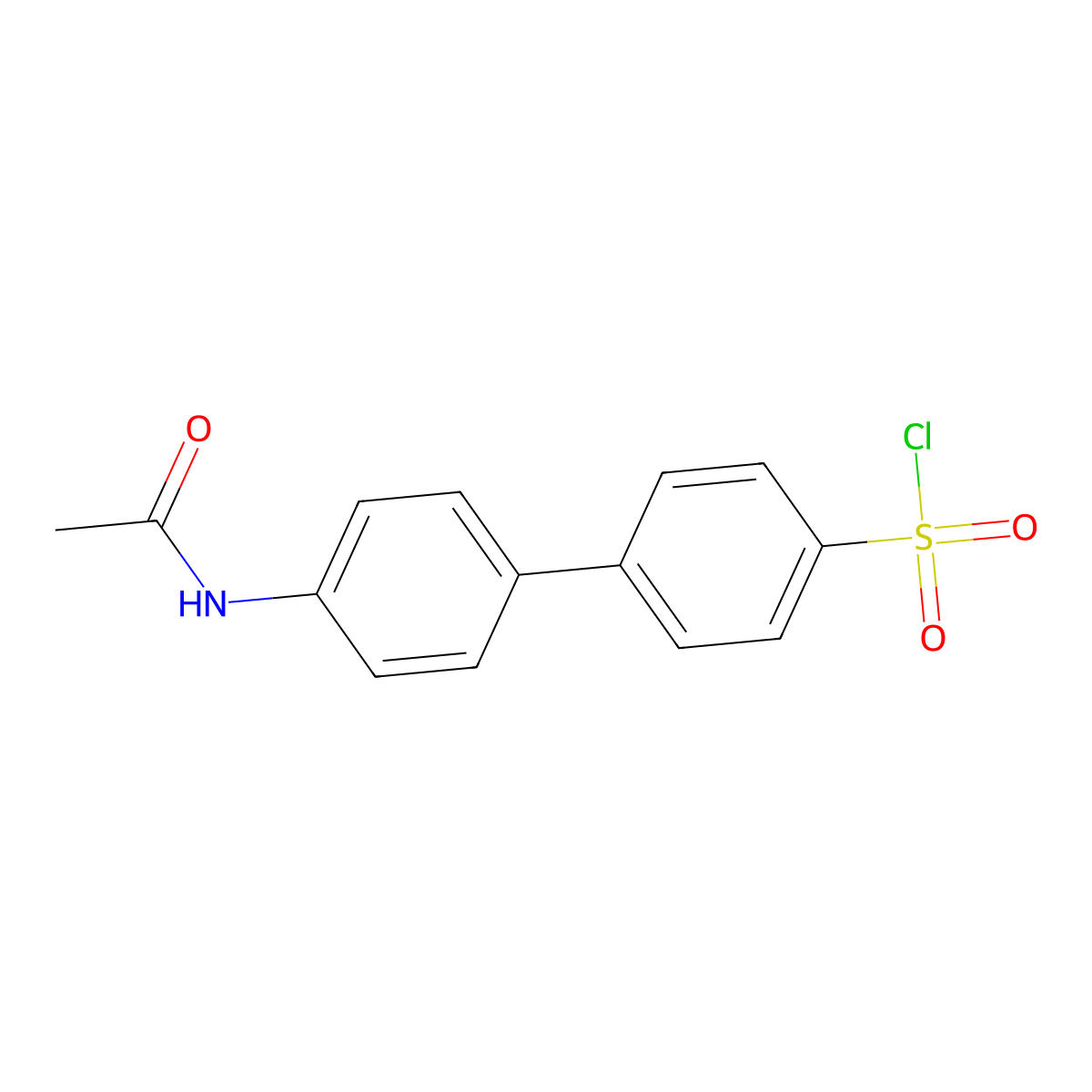 4-(4-Acetamidophenyl)benzene-1-sulfonyl chloride molecular structure, CAS 20443-73-6