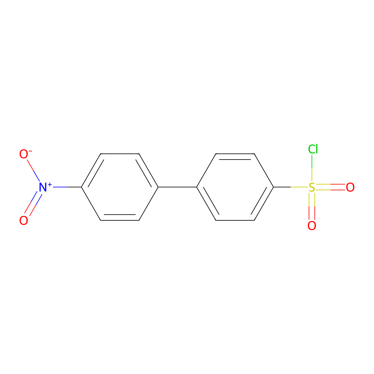 4'-Nitrobiphenyl-4-sulfonyl chloride molecular structure, CAS 20443-75-8