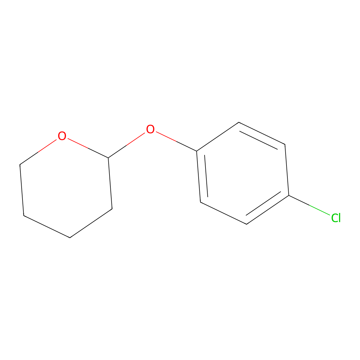 2-(4-Chlorophenoxy)tetrahydro-2h-pyran molecular structure, CAS 20443-90-7