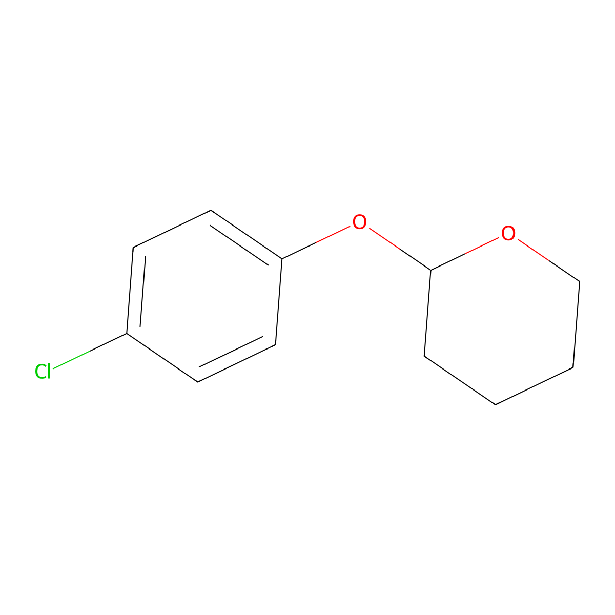 2-(4-Chlorophenoxy)tetrahydro-2h-pyran molecular structure, CAS 20443-90-7