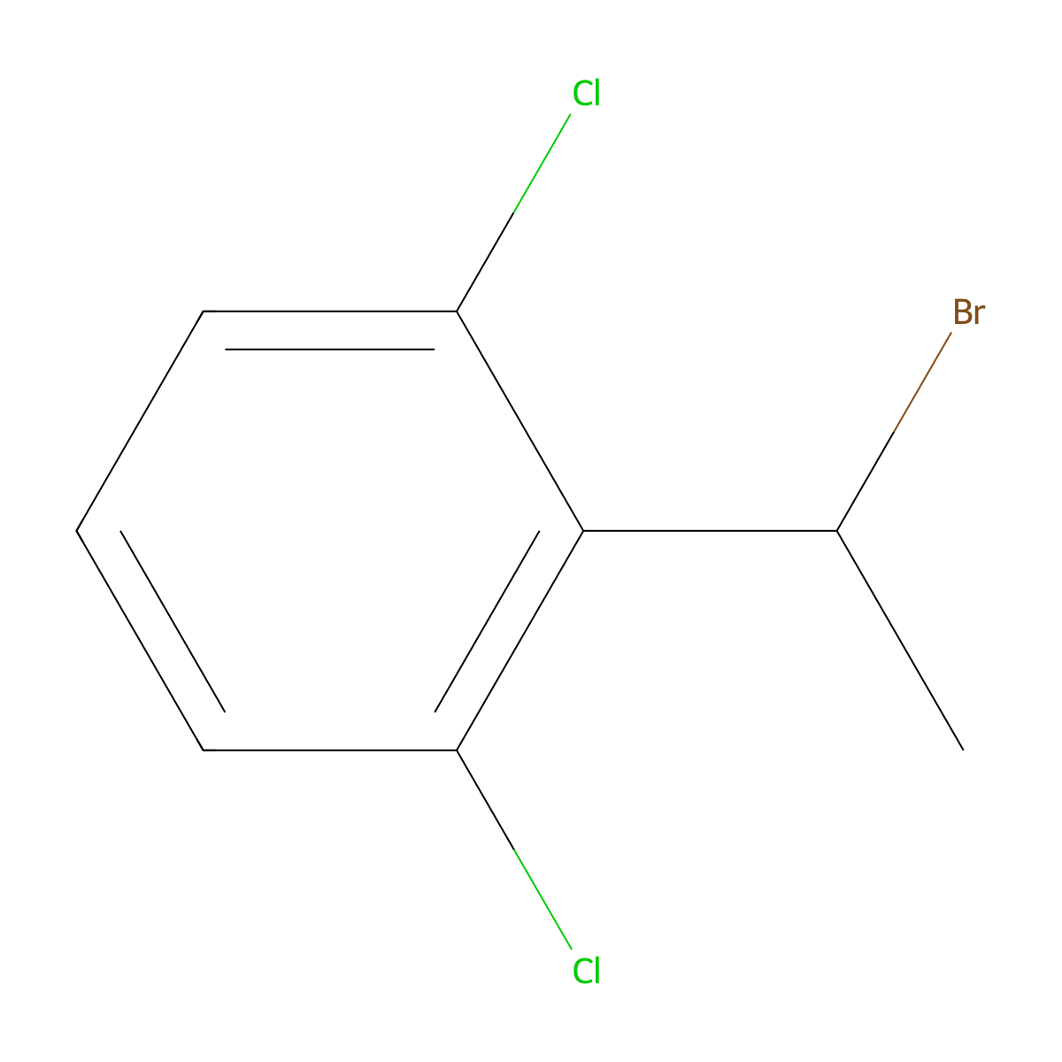 2-(1-Bromoethyl)-1,3-dichlorobenzene molecular structure, CAS 20444-00-2