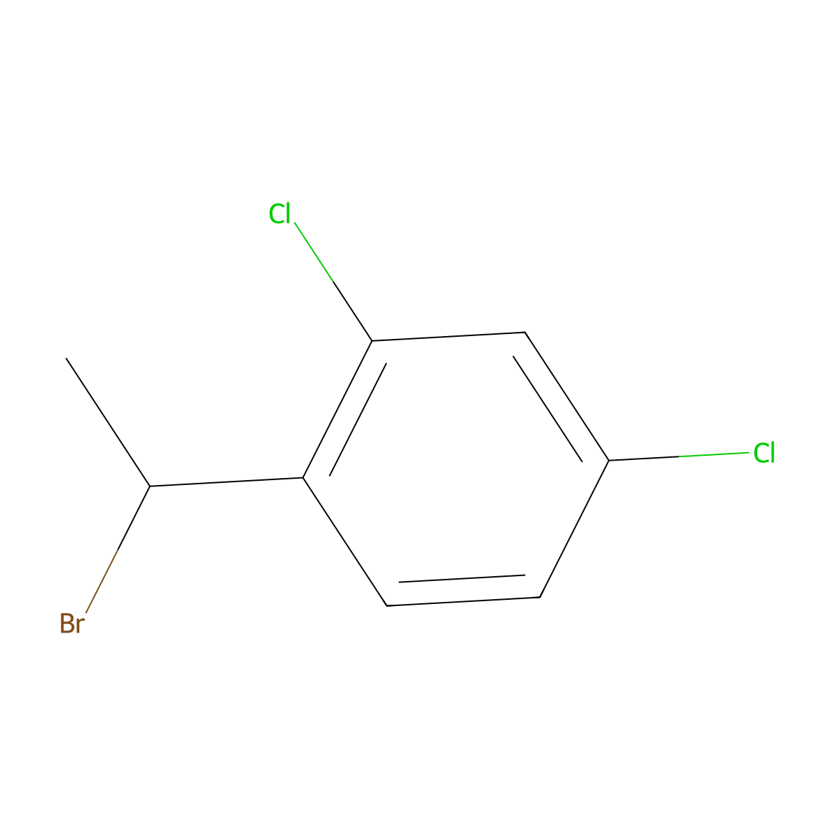 1-(1-Bromoethyl)-2,4-dichlorobenzene molecular structure, CAS 20444-01-3