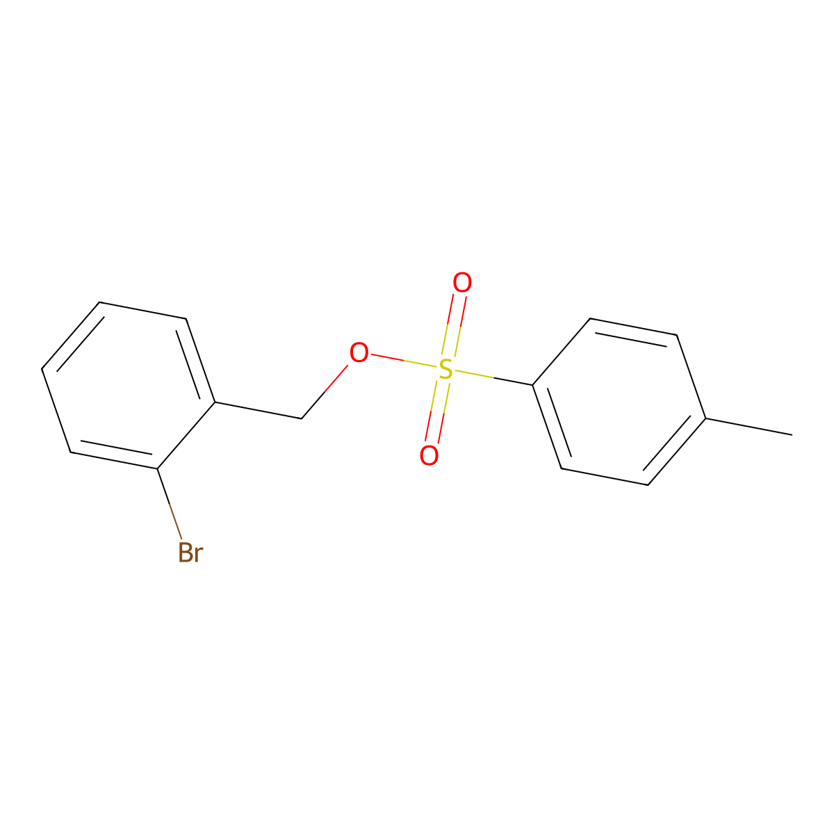 (2-Bromophenyl)methyl 4-methylbenzene-1-sulfonate molecular structure, CAS 20444-11-5