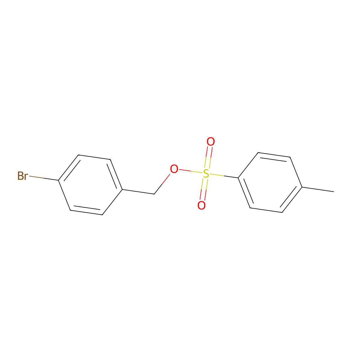 (4-Bromophenyl)methyl 4-methylbenzene-1-sulfonate molecular structure, CAS 20444-12-6