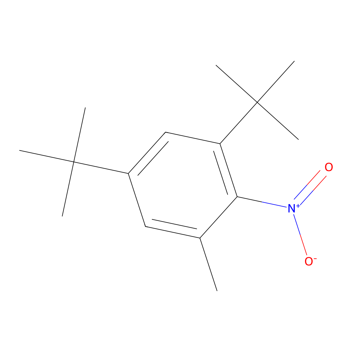 1,5-Ditert-butyl-3-methyl-2-nitrobenzene molecular structure, CAS 20444-30-8