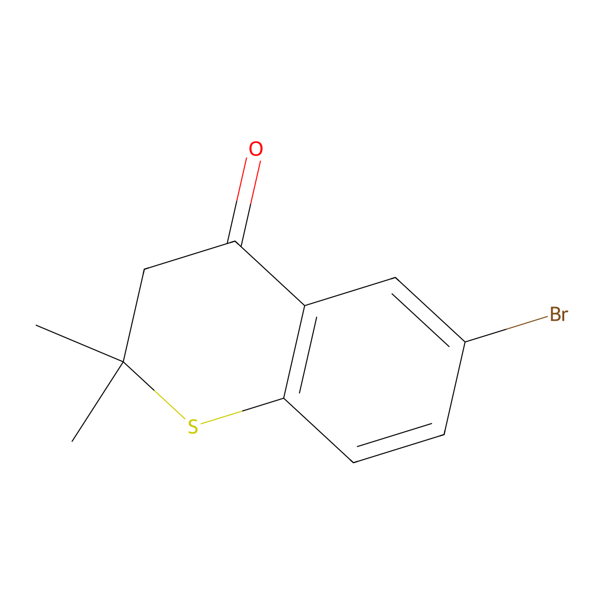 6-Bromo-2,2-dimethylthiochroman-4-one molecular structure, CAS 204449-18-3