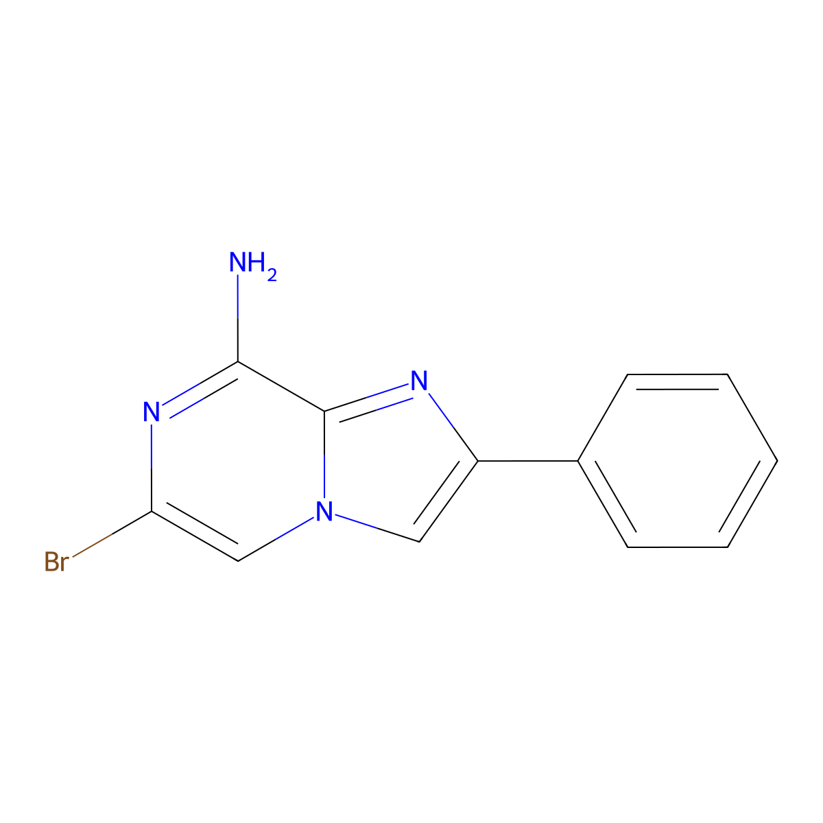 6-Bromo-2-phenylimidazo[1,2-A]pyrazin-8-amine molecular structure, CAS 2044509-84-2