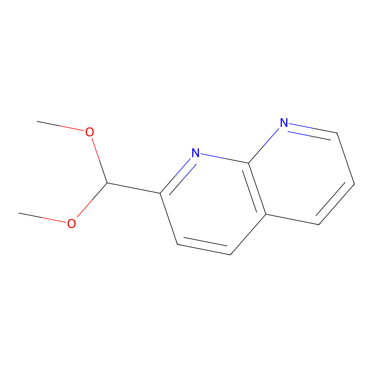 2-(Dimethoxymethyl)-1,8-naphthyridine molecular structure, CAS 204452-90-4