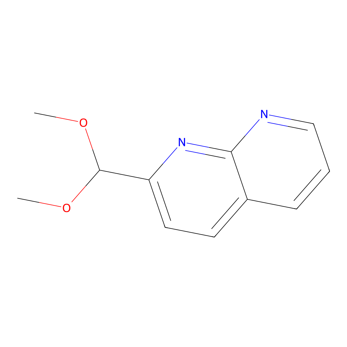 2-(Dimethoxymethyl)-1,8-naphthyridine molecular structure, CAS 204452-90-4